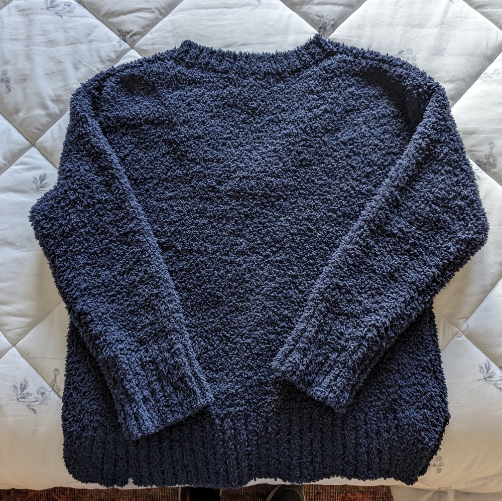 V-neck boucle type "sweatshirt/sweater"